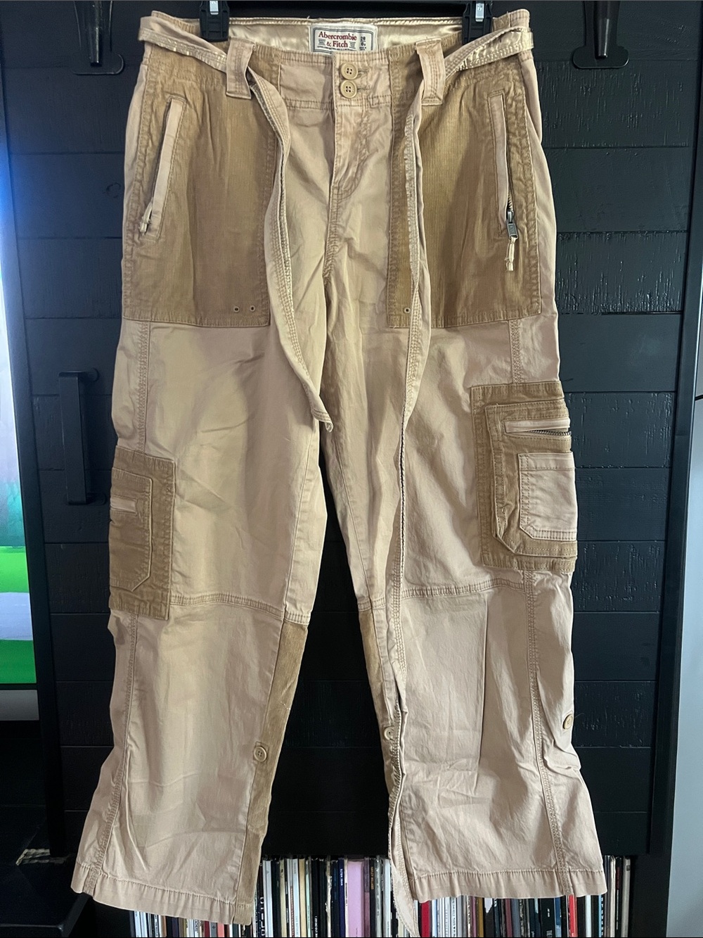 Abercrombie & Fitch Two-Tone Tan Cargo Pants